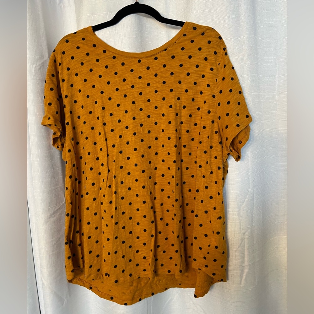 Old Navy Mustard Polka Dot Tee
